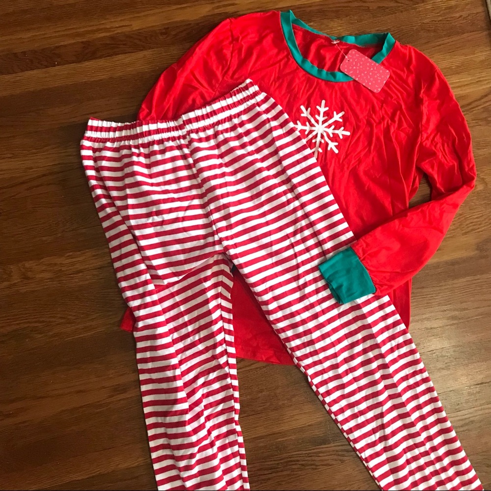 NWT Christmas stripe pajamas XL women’s